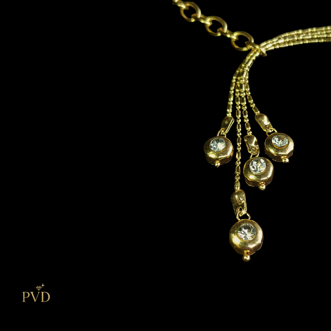 Eternal Glow Y-Shape Crystal Anti-Tarnish Necklace Set | PVD Jewellery