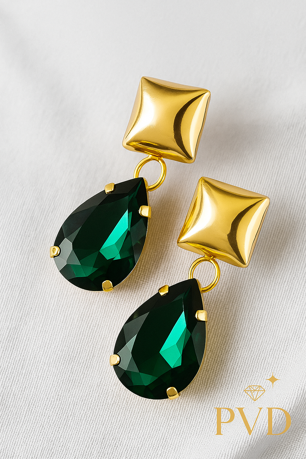 Regal Emerald Green & Gold Choker Set - Heartbeat Moments Collection | PVD Jewellery
